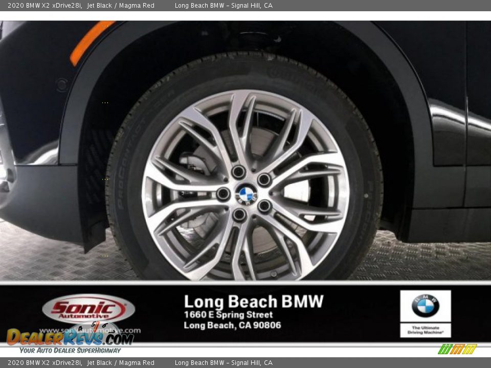 2020 BMW X2 xDrive28i Jet Black / Magma Red Photo #9