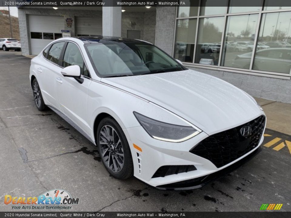 2020 Hyundai Sonata Limited Quartz White / Dark Gray Photo #1