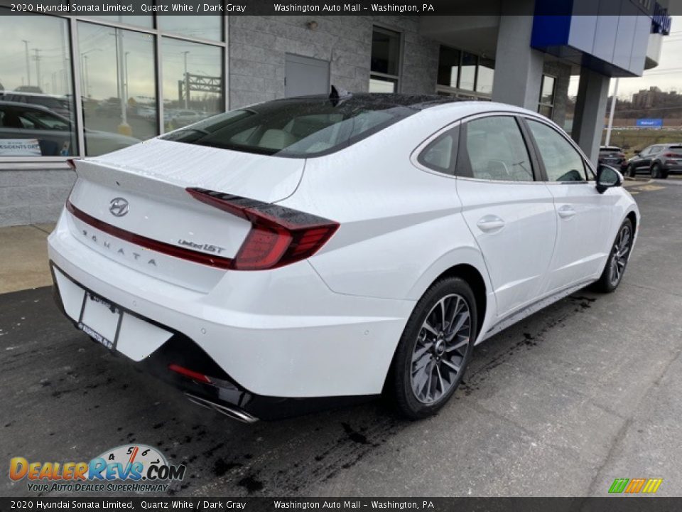 2020 Hyundai Sonata Limited Quartz White / Dark Gray Photo #3
