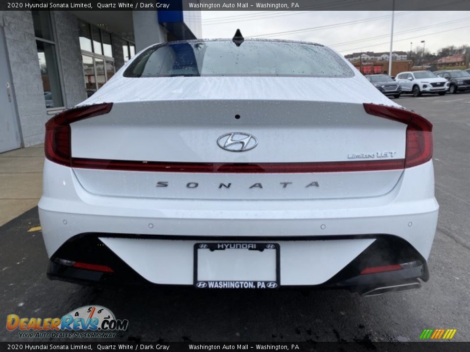 2020 Hyundai Sonata Limited Quartz White / Dark Gray Photo #4