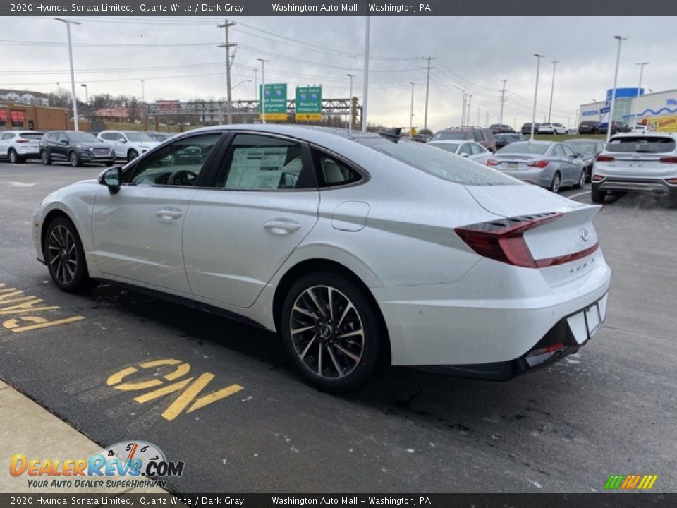 2020 Hyundai Sonata Limited Quartz White / Dark Gray Photo #5