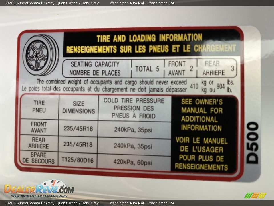 2020 Hyundai Sonata Limited Quartz White / Dark Gray Photo #8