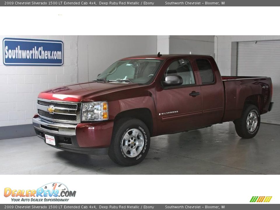 2009 Chevrolet Silverado 1500 LT Extended Cab 4x4 Deep Ruby Red Metallic / Ebony Photo #1