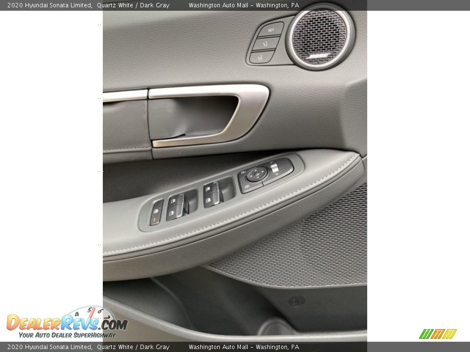 2020 Hyundai Sonata Limited Quartz White / Dark Gray Photo #11