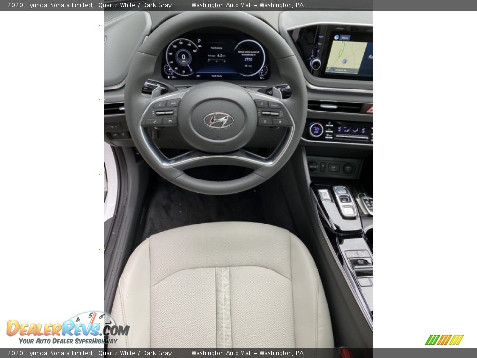 2020 Hyundai Sonata Limited Quartz White / Dark Gray Photo #13
