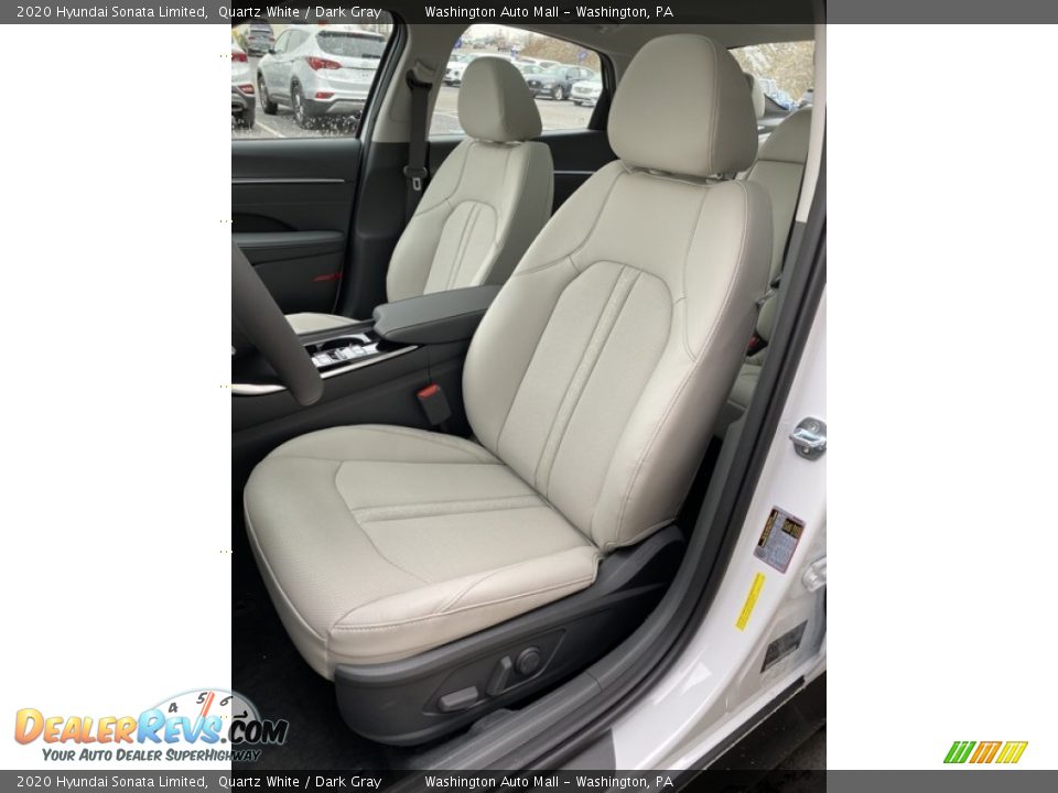 2020 Hyundai Sonata Limited Quartz White / Dark Gray Photo #14