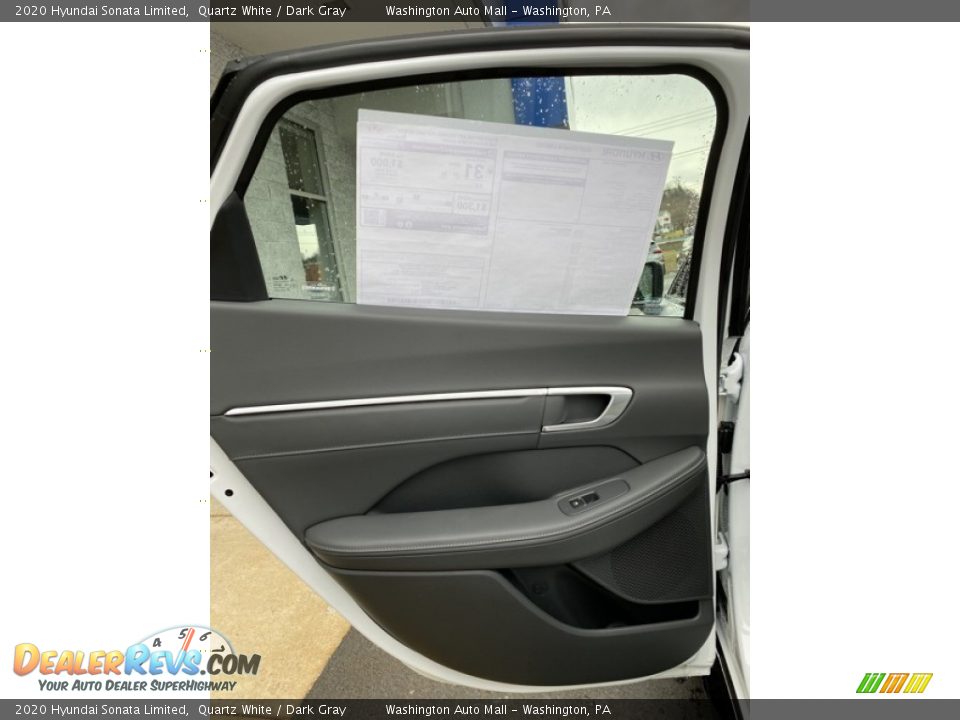 2020 Hyundai Sonata Limited Quartz White / Dark Gray Photo #16