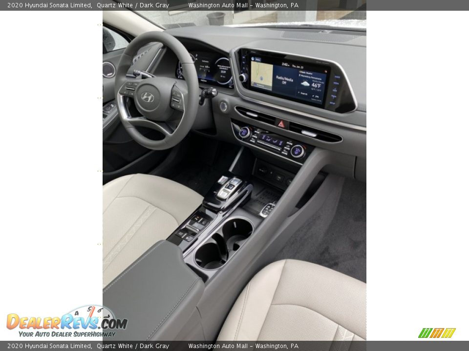 2020 Hyundai Sonata Limited Quartz White / Dark Gray Photo #25