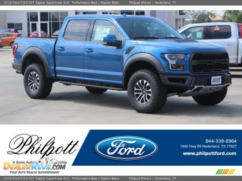 2019 Ford F150 SVT Raptor SuperCrew 4x4 Performance Blue / Raptor Black Photo #1