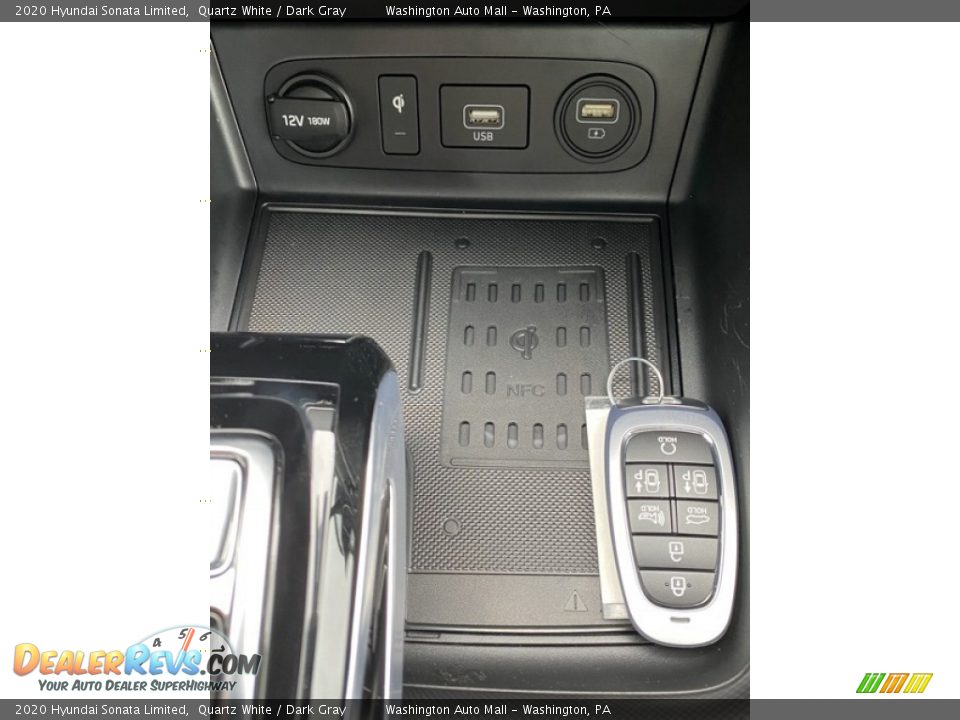 2020 Hyundai Sonata Limited Quartz White / Dark Gray Photo #36