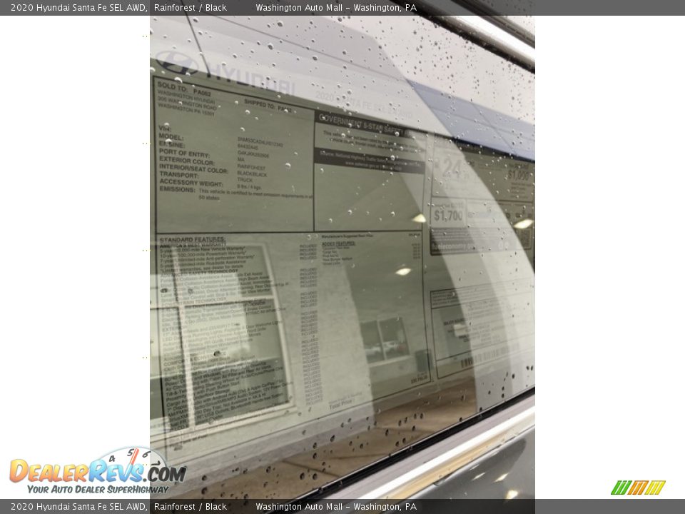 2020 Hyundai Santa Fe SEL AWD Rainforest / Black Photo #15