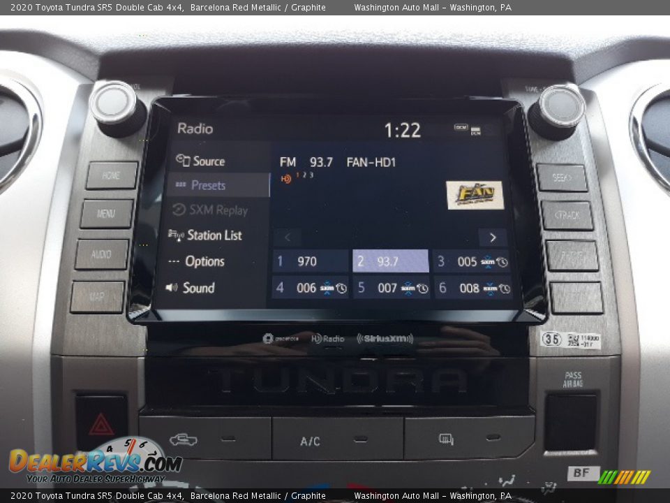 2020 Toyota Tundra SR5 Double Cab 4x4 Barcelona Red Metallic / Graphite Photo #13