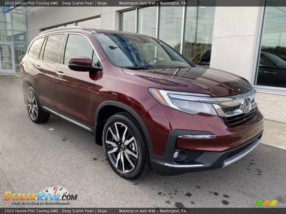2020 Honda Pilot Touring AWD Deep Scarlet Pearl / Beige Photo #2