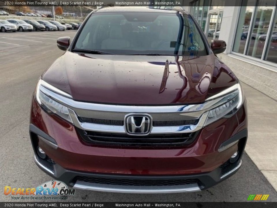 2020 Honda Pilot Touring AWD Deep Scarlet Pearl / Beige Photo #3