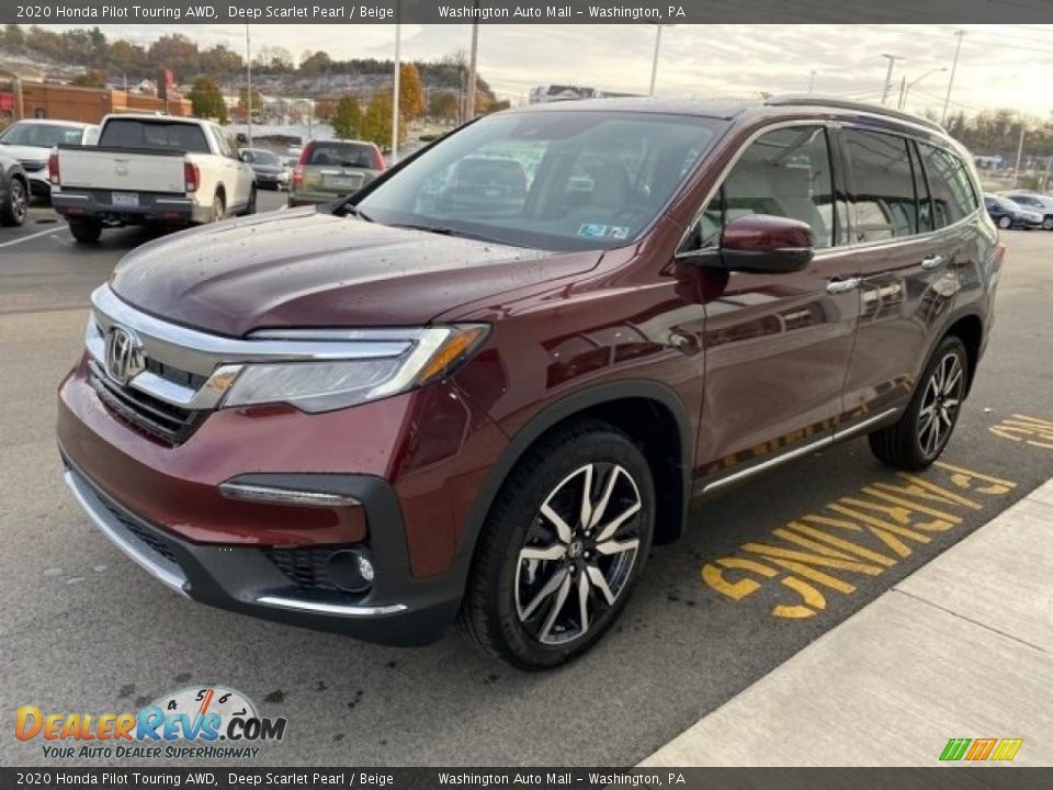2020 Honda Pilot Touring AWD Deep Scarlet Pearl / Beige Photo #4