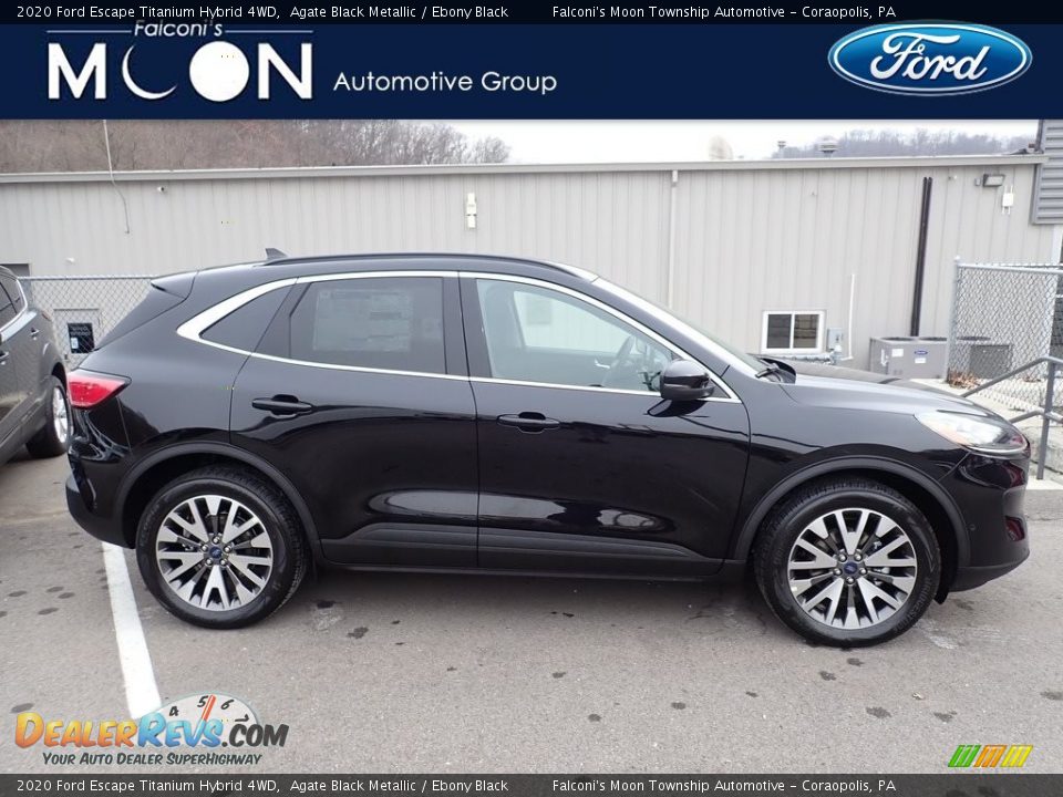 2020 Ford Escape Titanium Hybrid 4WD Agate Black Metallic / Ebony Black Photo #1