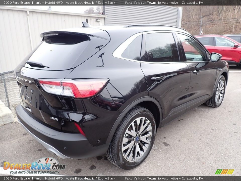 2020 Ford Escape Titanium Hybrid 4WD Agate Black Metallic / Ebony Black Photo #2