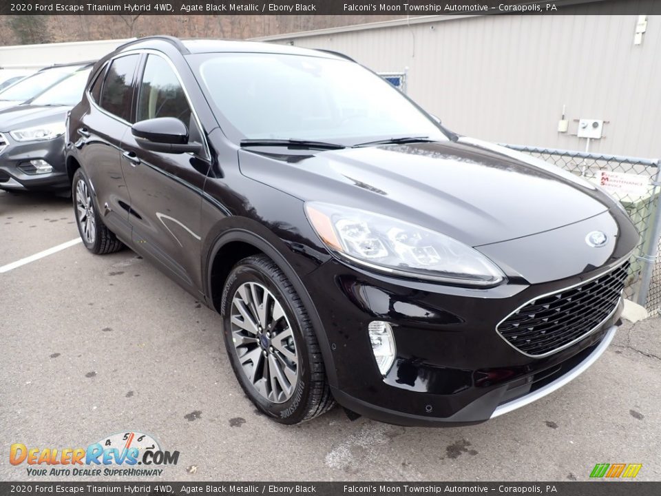Agate Black Metallic 2020 Ford Escape Titanium Hybrid 4WD Photo #3
