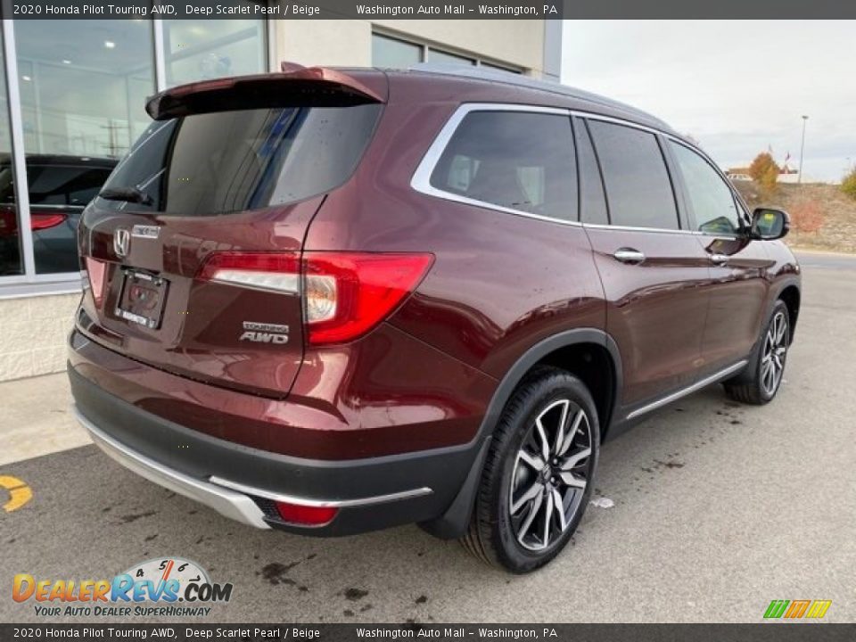2020 Honda Pilot Touring AWD Deep Scarlet Pearl / Beige Photo #7