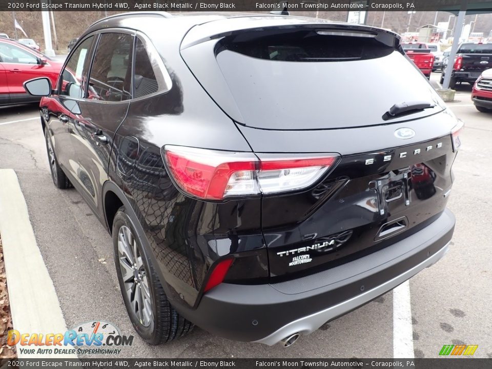 2020 Ford Escape Titanium Hybrid 4WD Agate Black Metallic / Ebony Black Photo #6