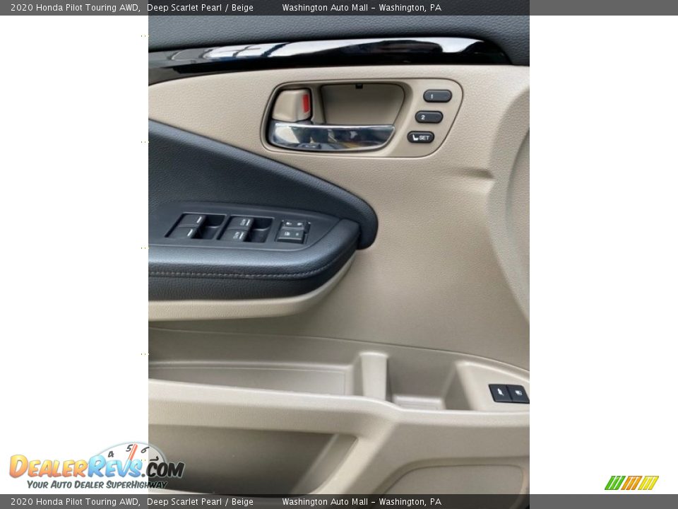 2020 Honda Pilot Touring AWD Deep Scarlet Pearl / Beige Photo #11