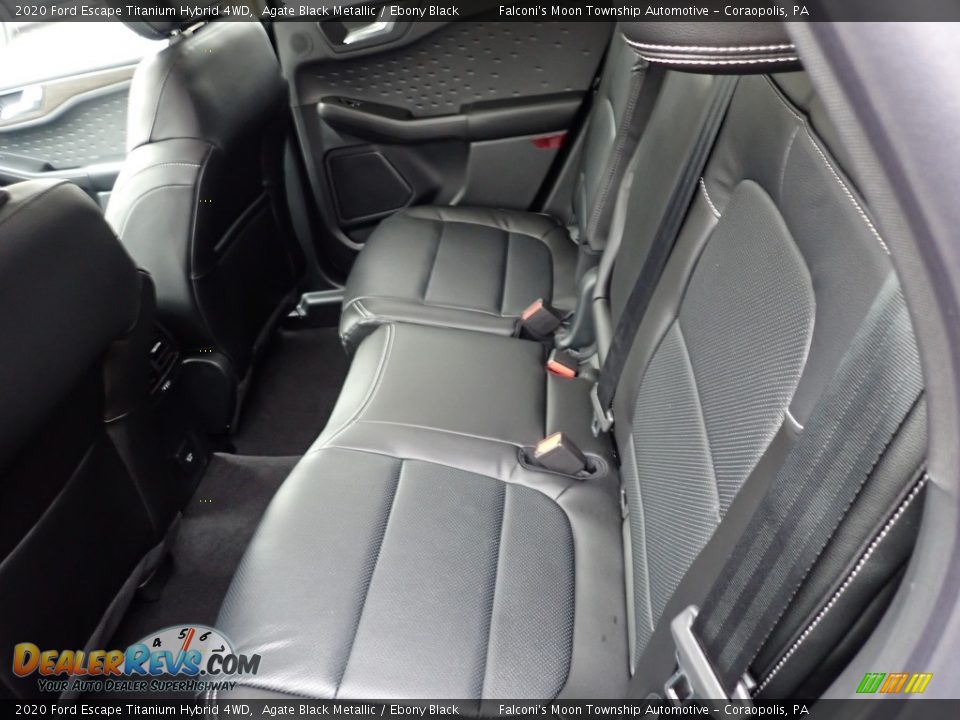 2020 Ford Escape Titanium Hybrid 4WD Agate Black Metallic / Ebony Black Photo #7