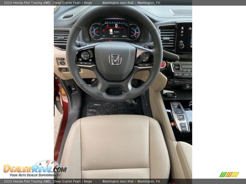 2020 Honda Pilot Touring AWD Deep Scarlet Pearl / Beige Photo #13