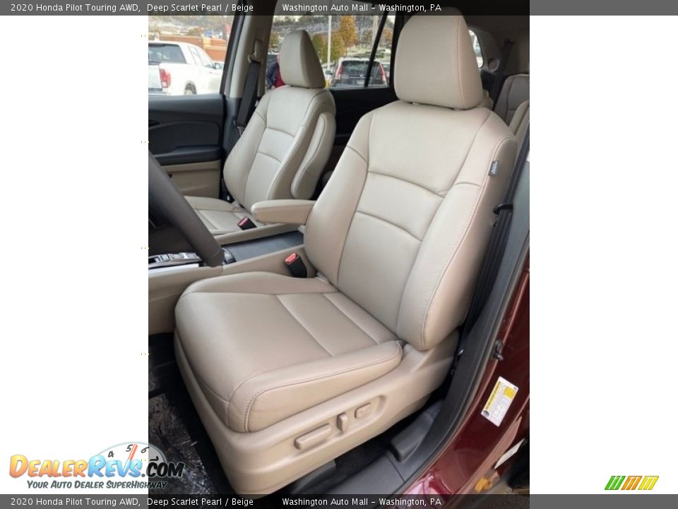 2020 Honda Pilot Touring AWD Deep Scarlet Pearl / Beige Photo #14