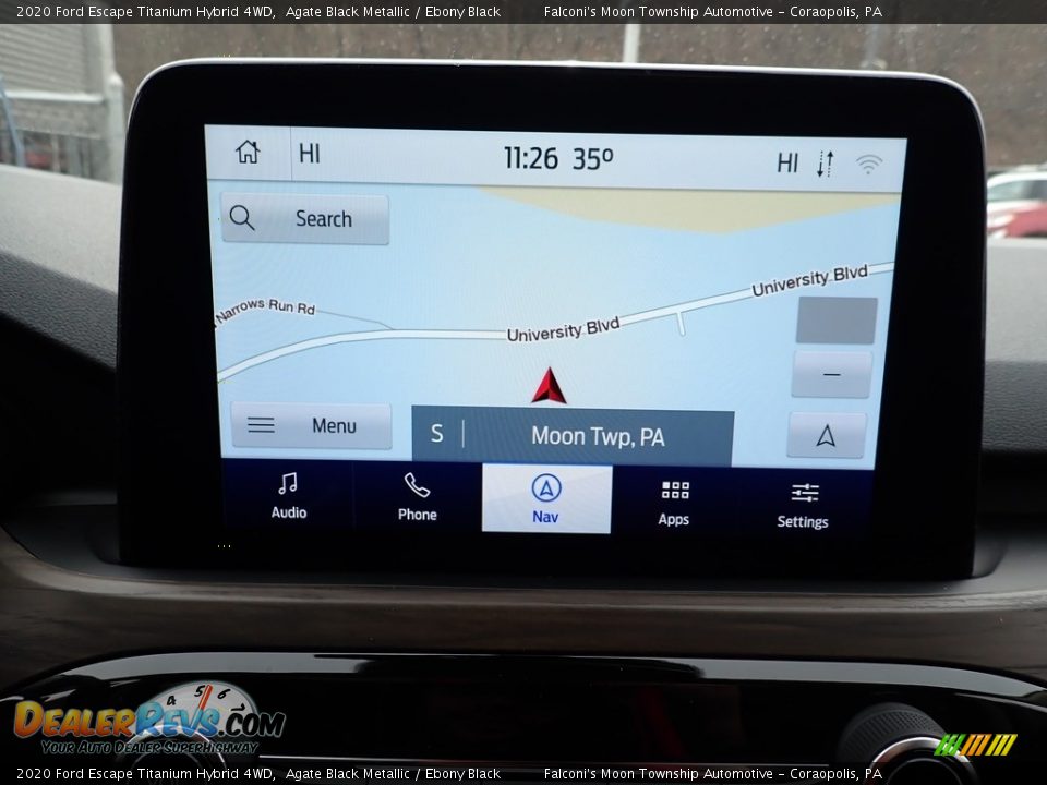 2020 Ford Escape Titanium Hybrid 4WD Agate Black Metallic / Ebony Black Photo #13