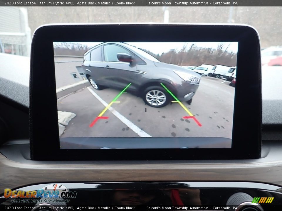 2020 Ford Escape Titanium Hybrid 4WD Agate Black Metallic / Ebony Black Photo #14