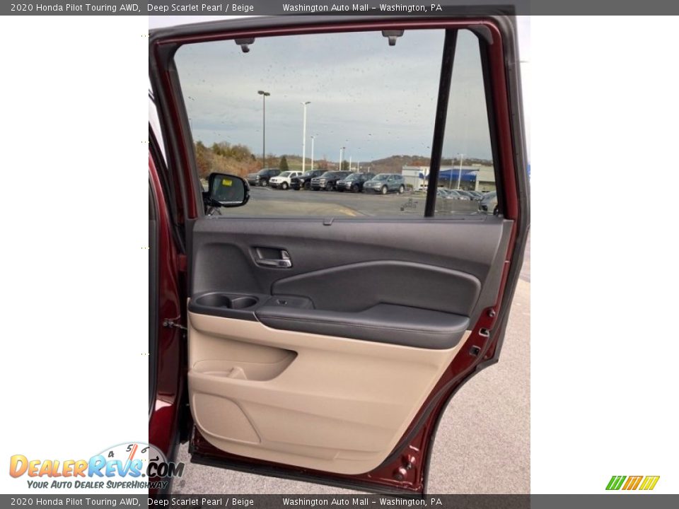 2020 Honda Pilot Touring AWD Deep Scarlet Pearl / Beige Photo #27