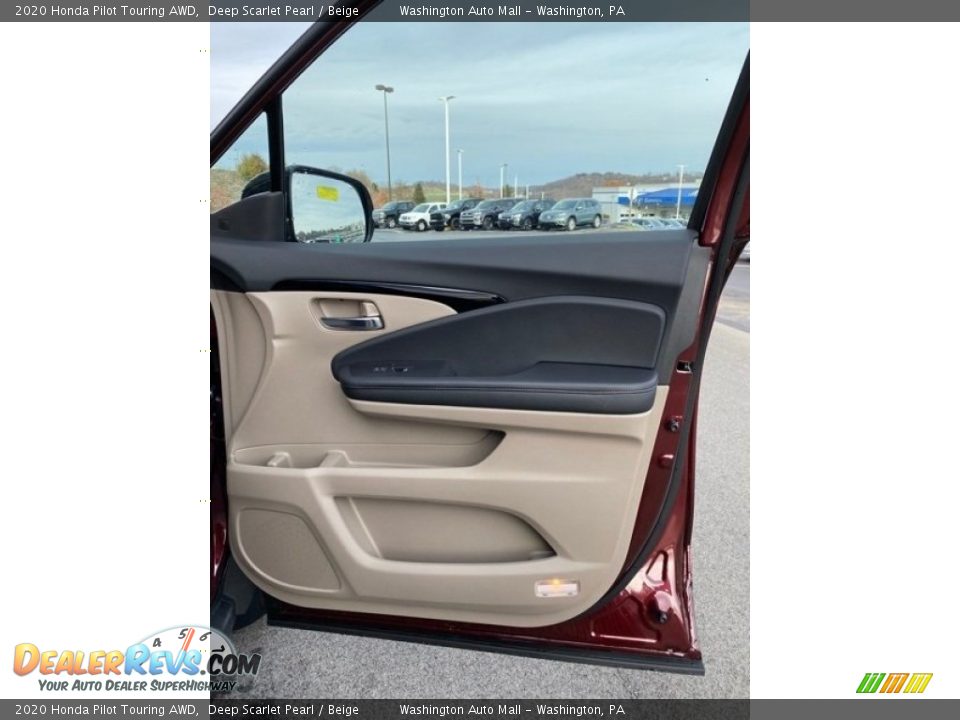 2020 Honda Pilot Touring AWD Deep Scarlet Pearl / Beige Photo #35