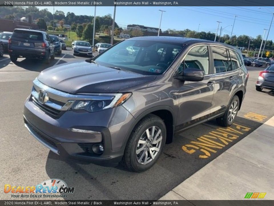 2020 Honda Pilot EX-L AWD Modern Steel Metallic / Black Photo #4