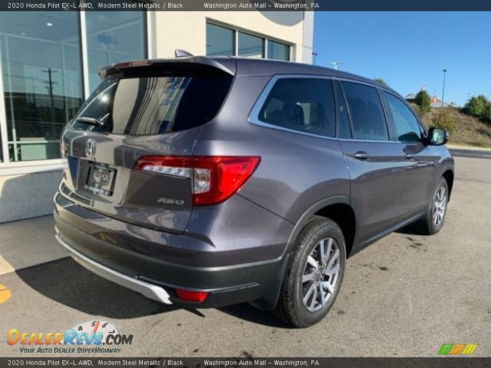 2020 Honda Pilot EX-L AWD Modern Steel Metallic / Black Photo #7