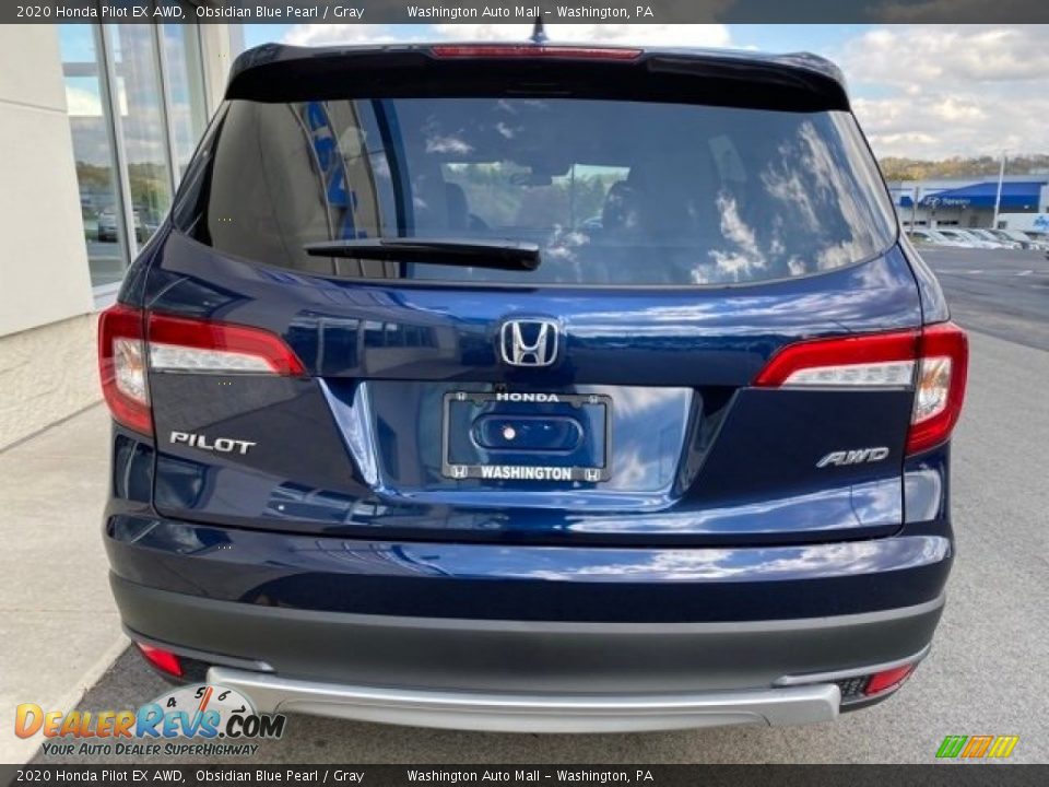 2020 Honda Pilot EX AWD Obsidian Blue Pearl / Gray Photo #6