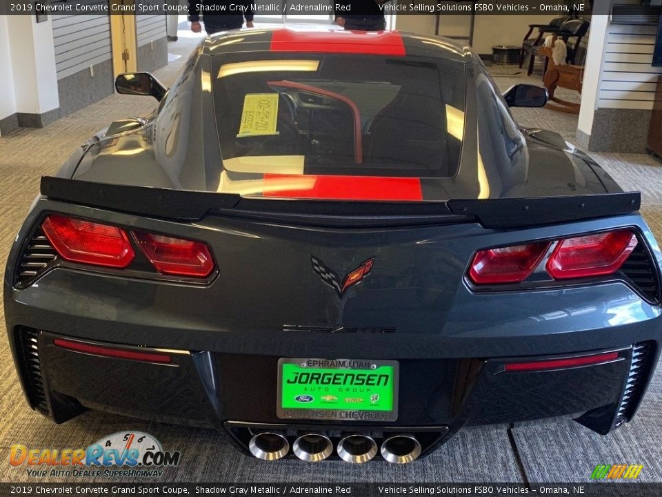 2019 Chevrolet Corvette Grand Sport Coupe Shadow Gray Metallic / Adrenaline Red Photo #16