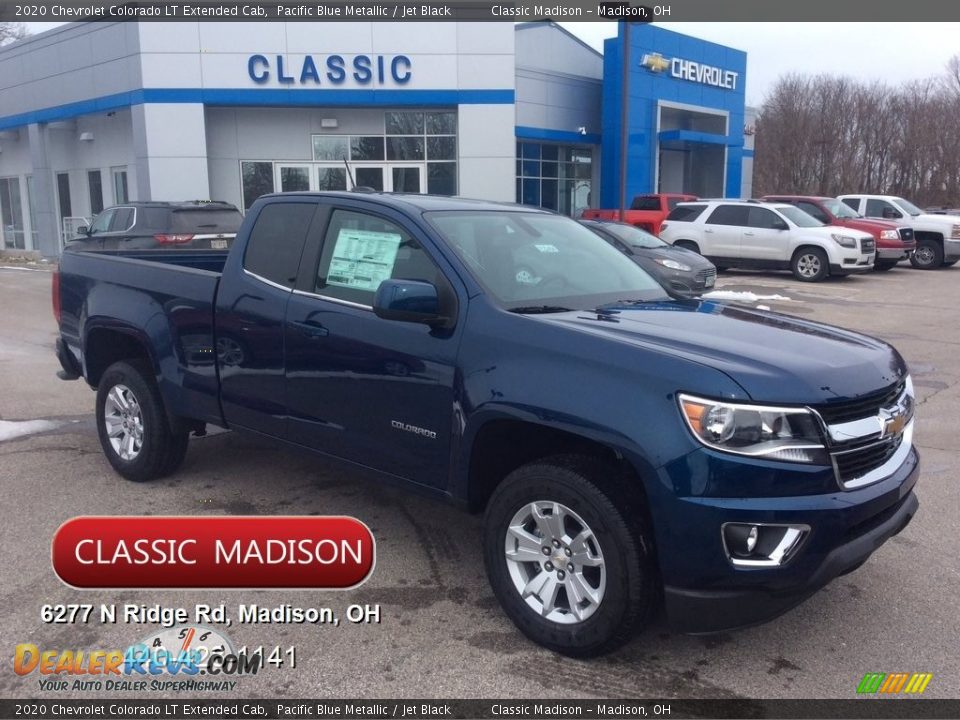 2020 Chevrolet Colorado LT Extended Cab Pacific Blue Metallic / Jet Black Photo #1