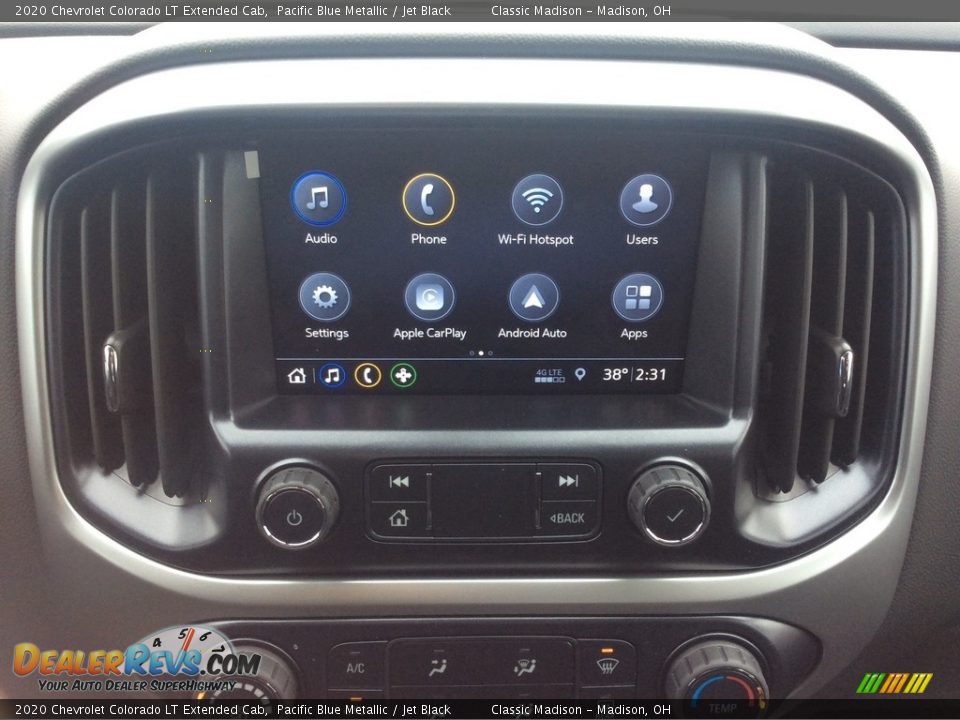 2020 Chevrolet Colorado LT Extended Cab Pacific Blue Metallic / Jet Black Photo #16