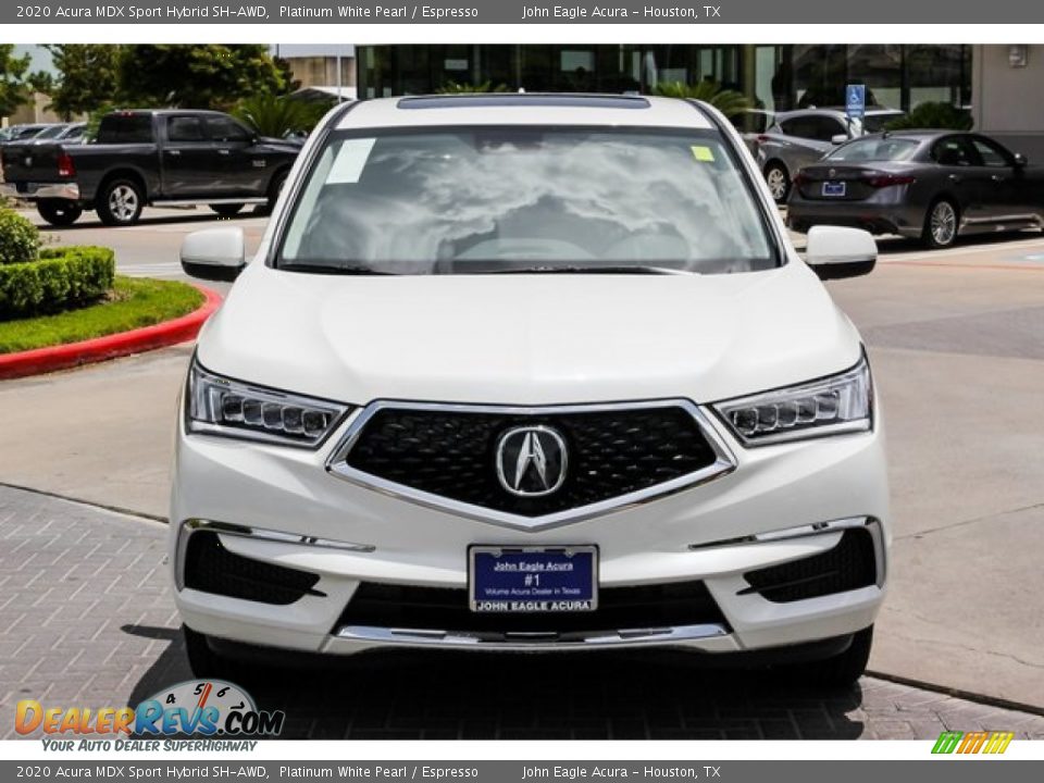 2020 Acura MDX Sport Hybrid SH-AWD Platinum White Pearl / Espresso Photo #2