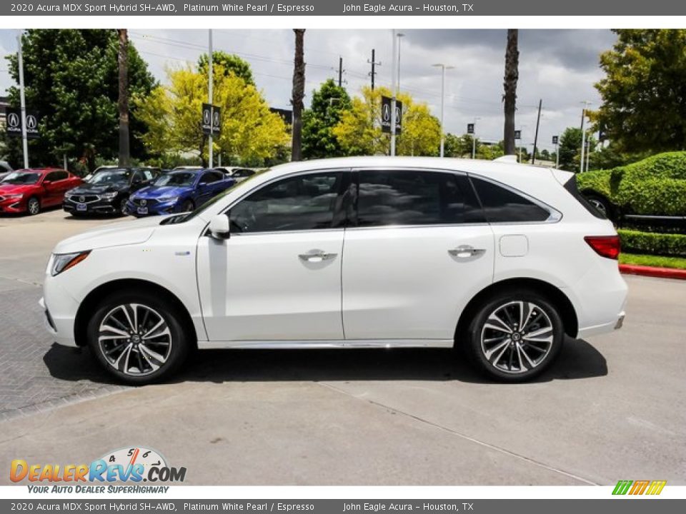 Platinum White Pearl 2020 Acura MDX Sport Hybrid SH-AWD Photo #4