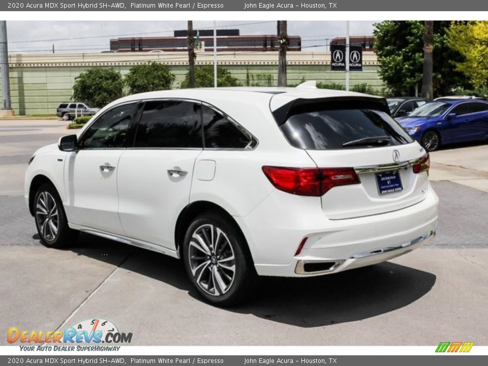 2020 Acura MDX Sport Hybrid SH-AWD Platinum White Pearl / Espresso Photo #5