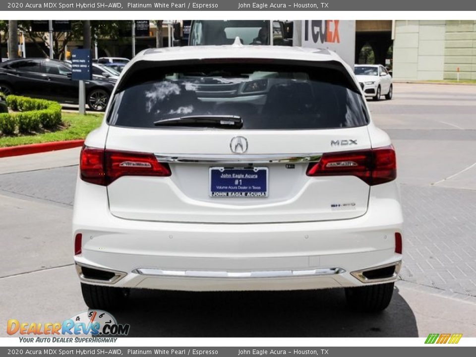 2020 Acura MDX Sport Hybrid SH-AWD Platinum White Pearl / Espresso Photo #6