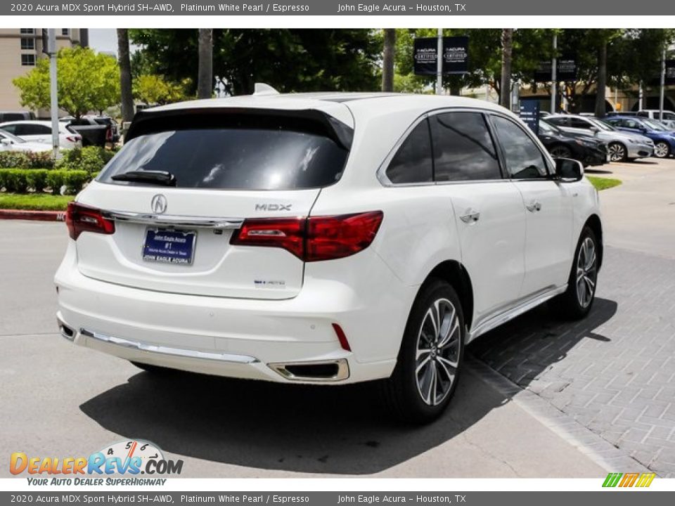 2020 Acura MDX Sport Hybrid SH-AWD Platinum White Pearl / Espresso Photo #7