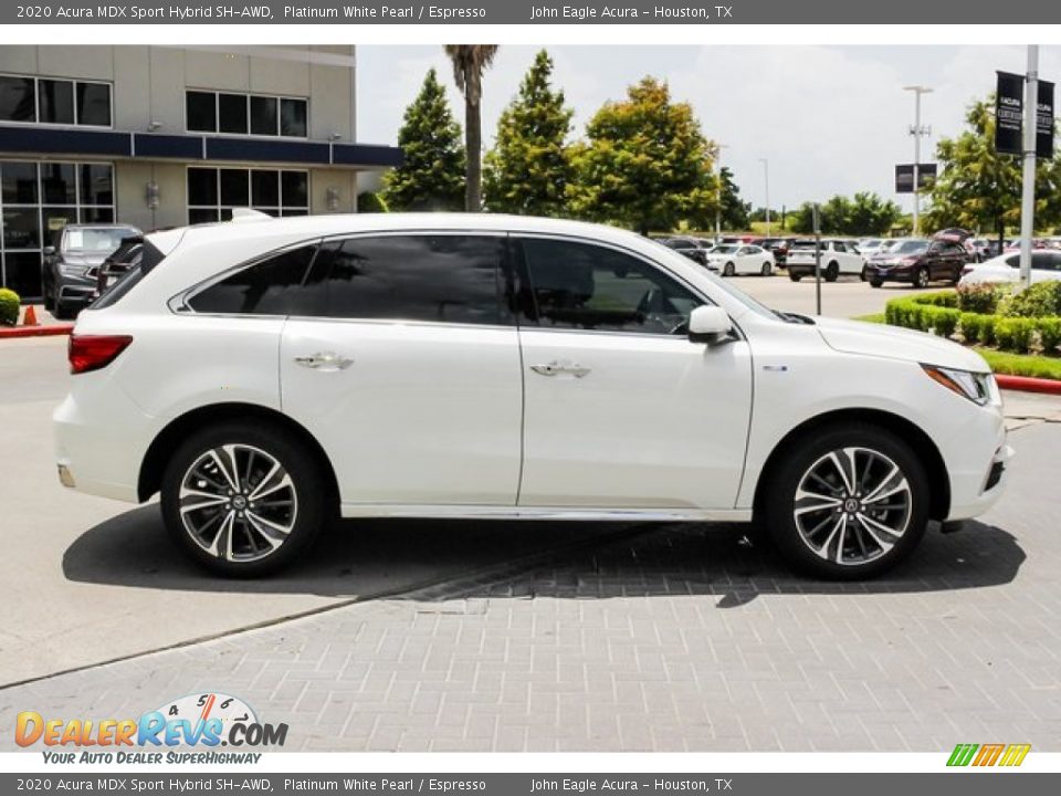 Platinum White Pearl 2020 Acura MDX Sport Hybrid SH-AWD Photo #8
