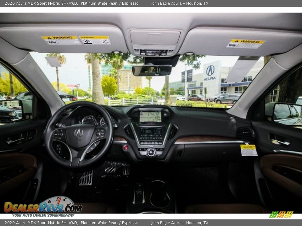 2020 Acura MDX Sport Hybrid SH-AWD Platinum White Pearl / Espresso Photo #9