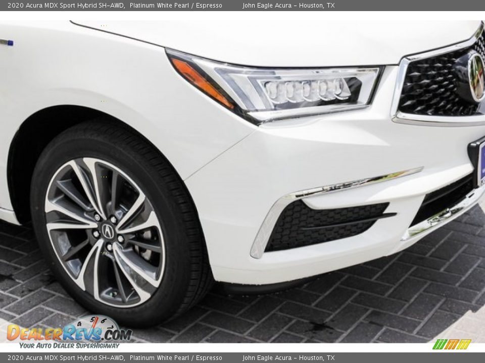 2020 Acura MDX Sport Hybrid SH-AWD Platinum White Pearl / Espresso Photo #10