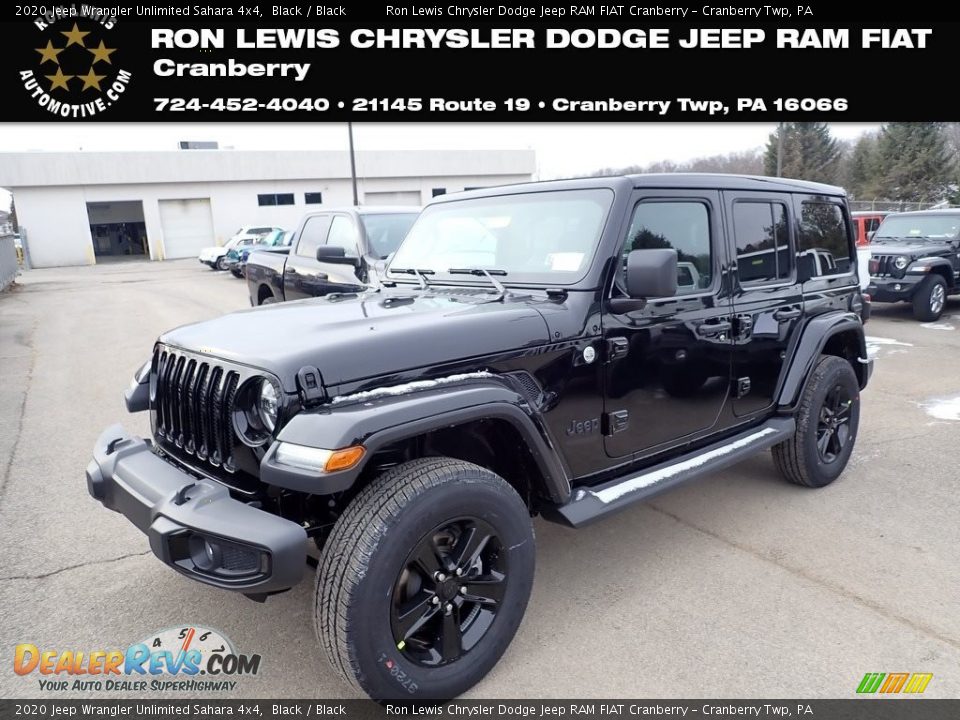 2020 Jeep Wrangler Unlimited Sahara 4x4 Black / Black Photo #1