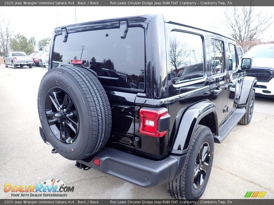 2020 Jeep Wrangler Unlimited Sahara 4x4 Black / Black Photo #5