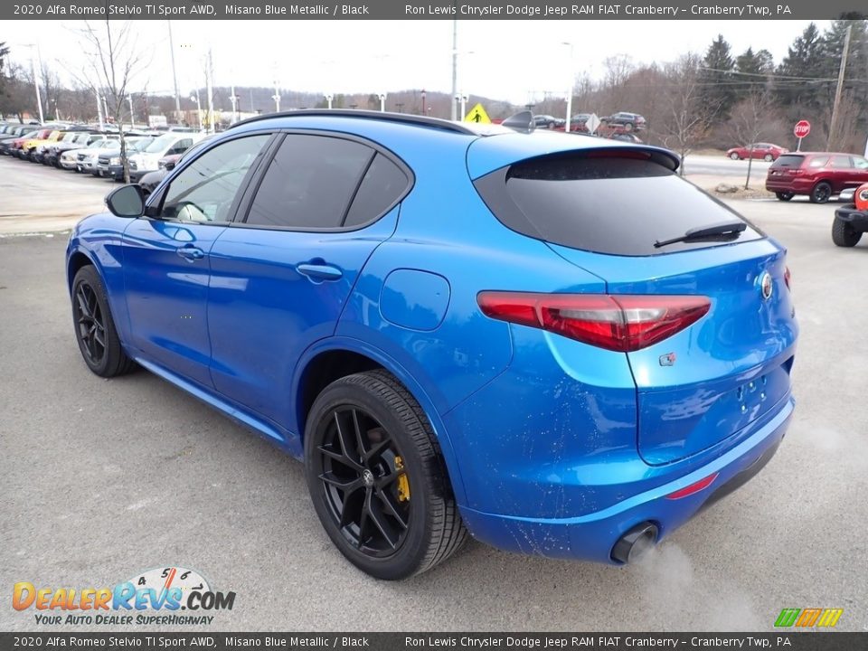 2020 Alfa Romeo Stelvio TI Sport AWD Misano Blue Metallic / Black Photo #4