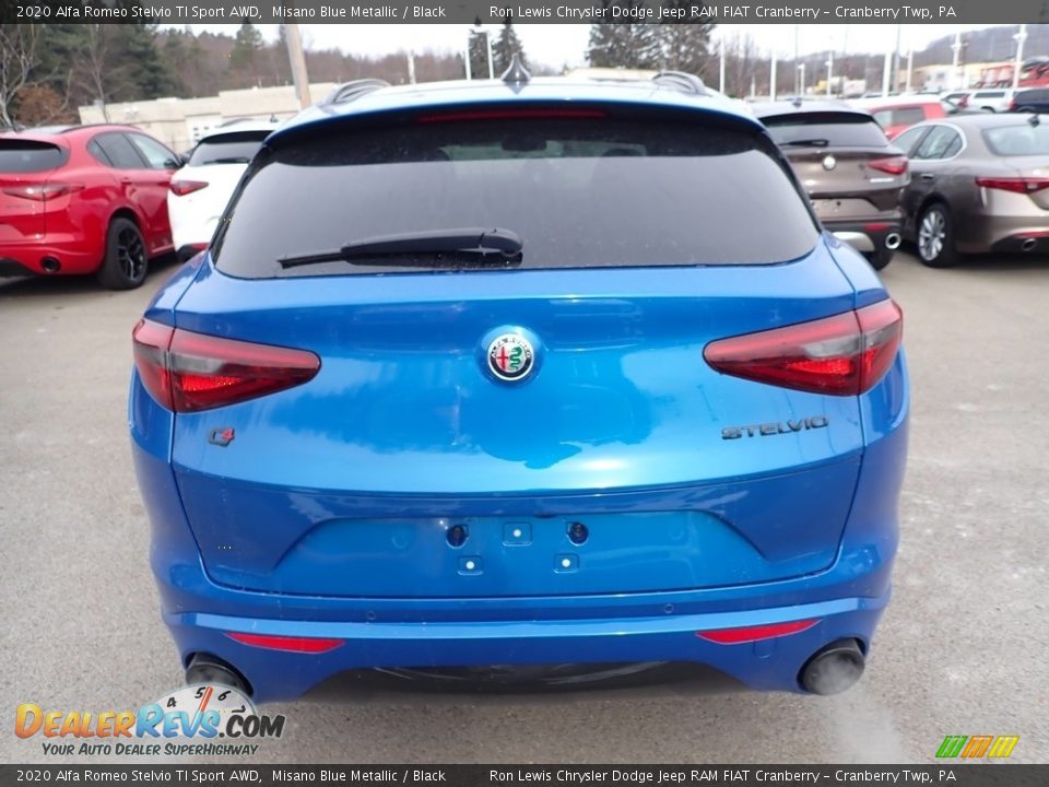 2020 Alfa Romeo Stelvio TI Sport AWD Misano Blue Metallic / Black Photo #5